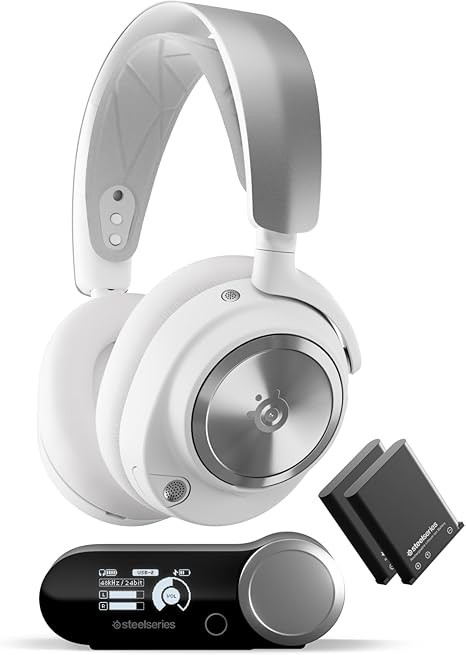 SteelSeries Arctis Nova Pro Wireless Multi-System Gaming Headset — Neodymium Magnetic Drivers — Active Noise Cancellation — 2 Battery System — ClearCast Gen 2 Mic — PC, PS5, PS4, Switch, Mobile