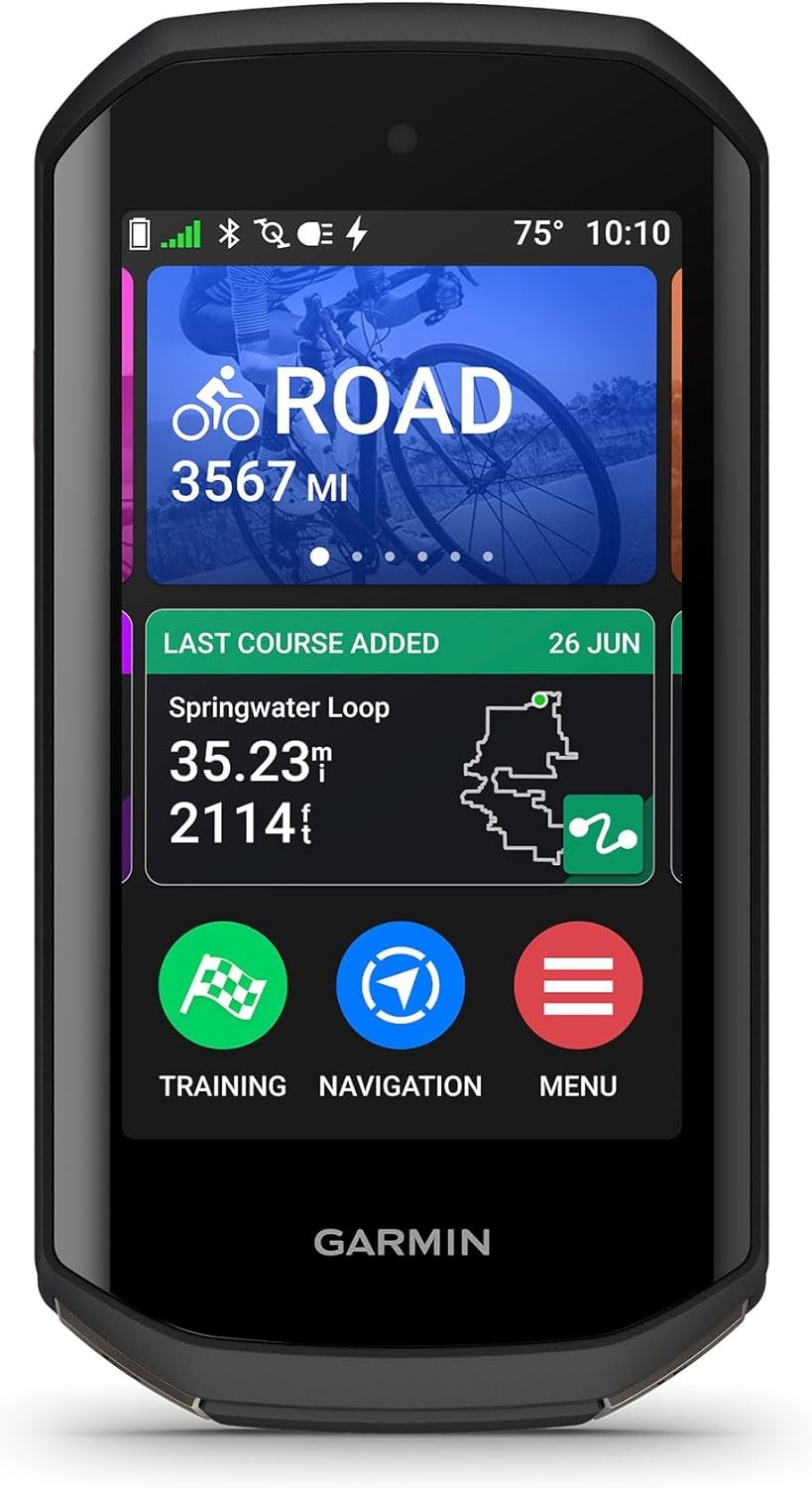 Garmin Edge 1050®, Premium Cycling Computer, Vivid Color Touchscreen Display, Built-in Speaker, Advanced Training and Group Ride Features, Road Hazard Alerts