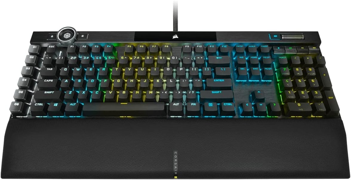 CORSAIR K100 RGB Mechanical Gaming Keyboard - CHERRY MX SPEED RGB Silver Keyswitches - PBT Double-Shot Keycaps - Elgato Stream Deck and iCUE Compatible - QWERTY NA Layout - Black