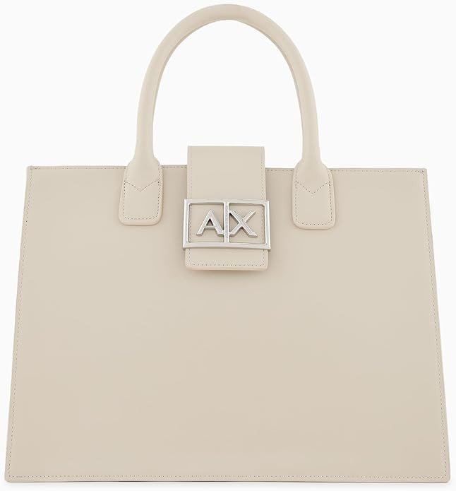 Armani Exchange Jodie, Sustainable, Logo Plate Closure, Medium Women's Tote, One Size